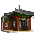 Ancient Chinese Architecture Traditional Pagoda Style With Roof Tiles Red Lanterns And Entrance Gate