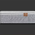 Comfortable Mattress With Wave Pattern Design White Surface And Gray Border Details