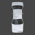Classic White Two Door Car With Black Stripes And Alloy Wheels