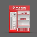 Red Yankon Lighting Display Shelf with Multiple Layers and Bulb Products 3d model