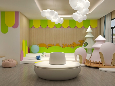 Kindergarten parent-child activity room 3d model