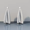 White Textured Swing Doors With Round Knobs In Minimalist Interior Design