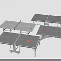 Multiple Ping Pong Tables For Sports Fitness With Paddles And Balls