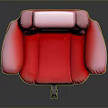 Ergonomic Red Leather Office Chair With Swivel Wheels And Comfortable Armrests