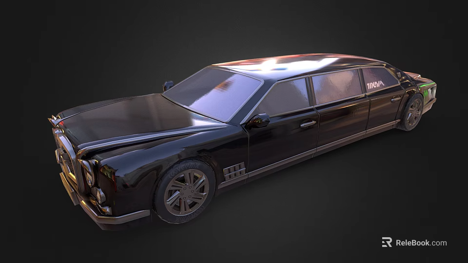 Black Luxury Limousine Car With Stylish Exterior And Elegant Design 3d model 