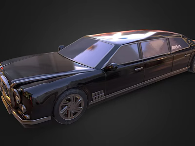 Black Luxury Limousine Car With Stylish Exterior And Elegant Design 3d model