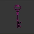 Vintage Metal Key With Ring Shaped Decorative Handle And Intricate Design On Dark Background