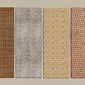 Decorative Room Dividers With Woven Diamond Mosaic And Grid Textures For Interior Design