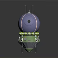 Modern Spherical Spacecraft With Antennas And Green Modules For Space Exploration