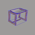 Minimalist Wooden Stool With Light Wood Frame And White Cushion Seat