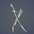 Game Knife Cartoon Knife Sheath Sword Sheath Game Sword Original God Weapon Forever Robbery Sword Forever Robbery Sword Forever Robbery Sword 3d model