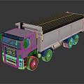 Modern Volkswagen Silver Black Dump Truck With Reflective Surface And Wheels
