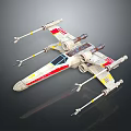 X Wing Starfighter Spacecraft Model With Detailed Design For Space And Aerospace