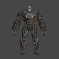 Game Movie Character Armored Robotic Figure With Mechanical Armor And Powerful Build