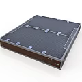 Heavy Duty Equipment Storage Tray With Metal Grid Surface And Brown Base