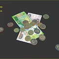Creative Sculpture Artwork Crafted From Coins And Paper Currency Notes