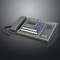 Vintage Landline Telephone With Numeric Keypad LCD Display And Coiled Handset Cord