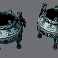 bronze tripod 3d model