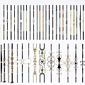 Decorative Railings Collection Showcasing Various Designs and Ornate Styles 3d model