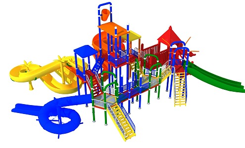 Modern slide children'slide 3d model