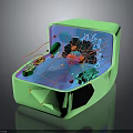 Biological Organ and Hair Structure 3D Model with Microscopic Components Illustration