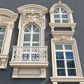 European-style windows 3d model