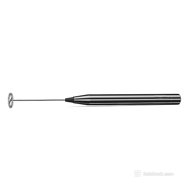 Stainless Steel Precision Probe Tool With Slender Rod And Circular Tip 3d model 