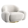 Light Luxury Single Sofa 3d model
