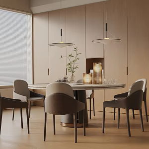 Modern dining table 3d model
