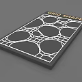 White Lines Forming Grid Shape Structural Pattern Design On Gray Background 3d model