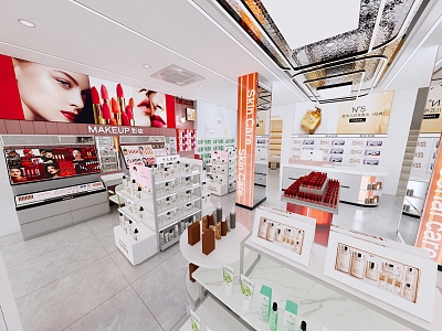 Cosmetics Store Design Space Design 3d model