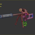 Sniper rifle sight sniper rifle sci-fi sniper rifle semi-automatic rifle combat rifle 3d model