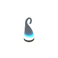 Modern Glass Table Lamp With Gradient Blue Design And Elegant Curved Shape
