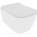 Sleek Modern Wall-Hung Toilet Featuring Clean Lines and Smooth White Ceramic Finish
