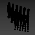 Assorted Black Bolts With Different Sizes M6 M8 M10 M12 Collection 3d model