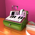 Modern Typewriter Keys Print Piano 3d model