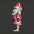 3D Santa Claus Character in Red Outfit With Santa Hat White Beard Glasses and Boots