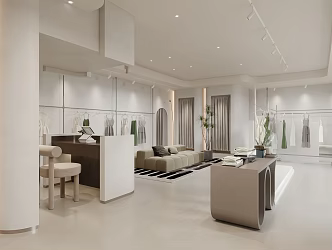 Modern Clothing Store 3d model