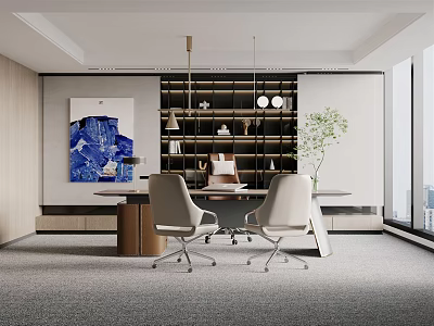 Modern study 3d model