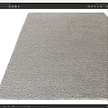 Modern Gray Square Textured Rug For Living Room Interior Decor 3d model
