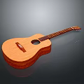 Classic Wooden Acoustic Guitar With Natural Wood Finish Smooth Body And Strings