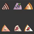 Assorted Delicious Dessert Slices With Chocolate Fruit Toppings And Colorful Layers