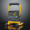 Portable Yellow And Black Furniture With Handle And Rolling Base For Lighting