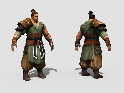 Modern game character Samurai 3d model Modern game character Samurai 3d model
