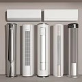 Various Modern Air Conditioning Fans With Sleek Designs For Indoor 3d model