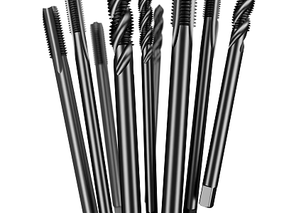 High Quality Industrial Metal Drill Bits With Spiral Design And Various Sizes 3d model