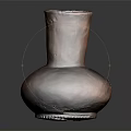 Handcrafted Rustic Clay Vase With Textured Surface And Earthy Tone Design