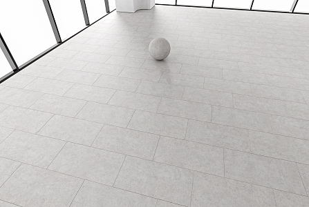 light gray floor tile soft light brick I-word gray floor tile matte brick 3d model