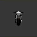 Futuristic White Black Modern Motorcycle With Streamlined Design And eLT Logo