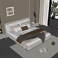 Modern Double Bed 3d model